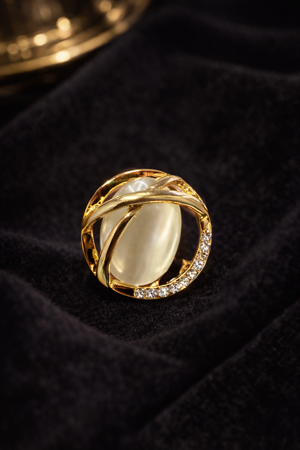 Celestia Aura Gold Stud Earrings